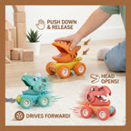 Dinosaur Truck Push-Activated Smooth-Rolling Compact Handheld