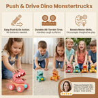 Dinosaur Truck Push-Activated Smooth-Rolling Compact Handheld