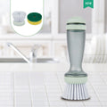 Dish Brush Refillable Soap Dispenser Ergonomic Non-Slip Handle