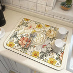 Dish Drying Mat Diatom Mud Quick-Dry Non-Slip