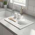 Dish Drying Mat Diatomaceous Earth Quick-Dry Foldable