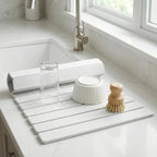 Dish Drying Mat Diatomaceous Earth Quick-Drying Foldable