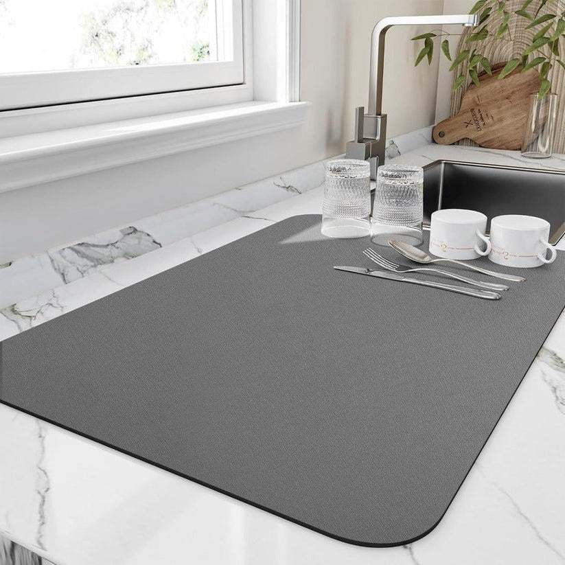 Dish Drying Mat Fast-Absorbent Smooth Non-Chipping