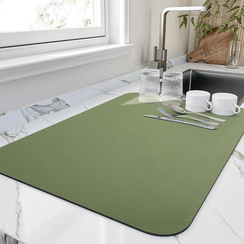 Dish Drying Mat Fast-Absorbent Smooth Non-Chipping
