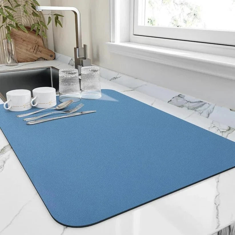 Dish Drying Mat Fast-Absorbent Smooth Non-Chipping