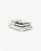 Dish Drying Rack Multi-Level Carbon Steel 360° Rotatable Drain