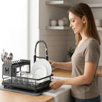 Dish Rack Foldable Stainless Steel Quick-Drain