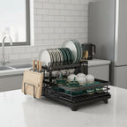 Dish Rack Foldable Stainless Steel Quick-Drain