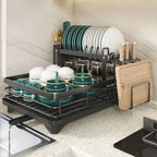 Dish Rack Foldable Stainless Steel Quick-Drain