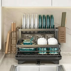 Dish Rack Foldable Stainless Steel Quick-Drain