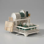 Dish Rack Foldable Stainless Steel Quick-Drain