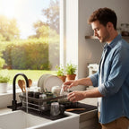 Dish Rack Foldable Stainless Steel Quick-Drain