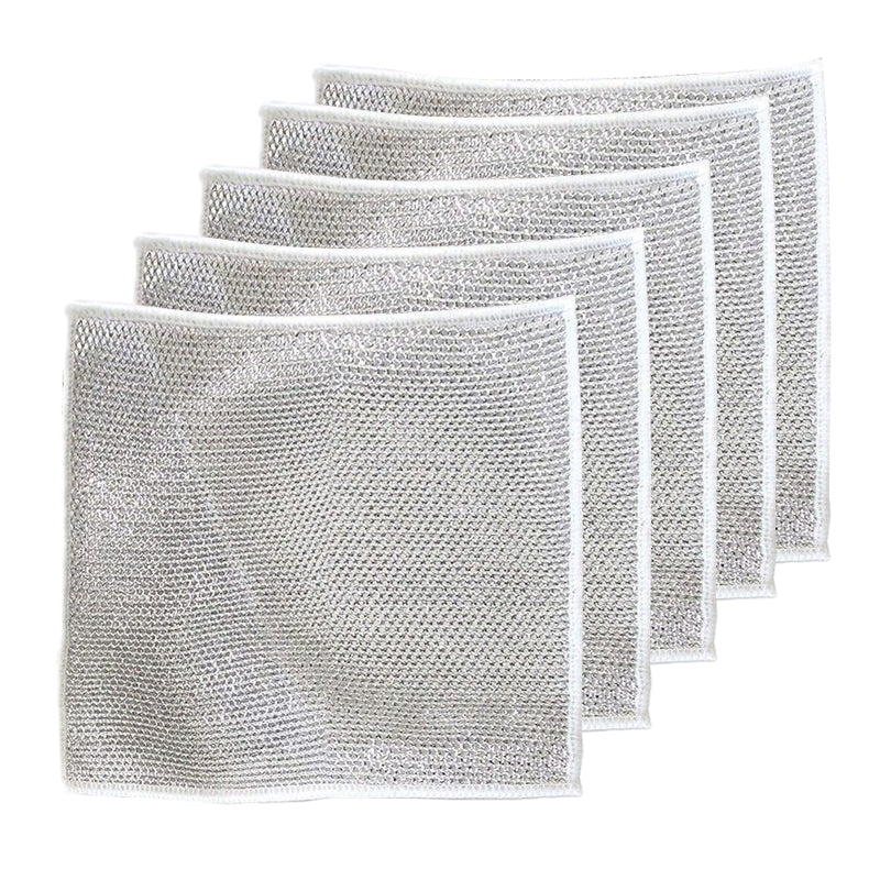 Dishcloth Metal Wire Diamond Mesh Scratch-Free