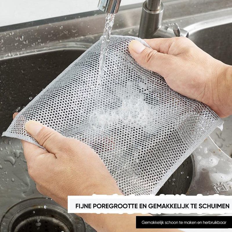 Dishcloth Metal Wire Diamond Mesh Scratch-Free