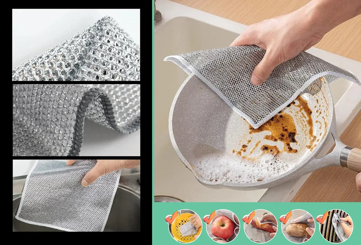 Dishcloth Set Scratch-Free Rust-Resistant Mesh Set of 10