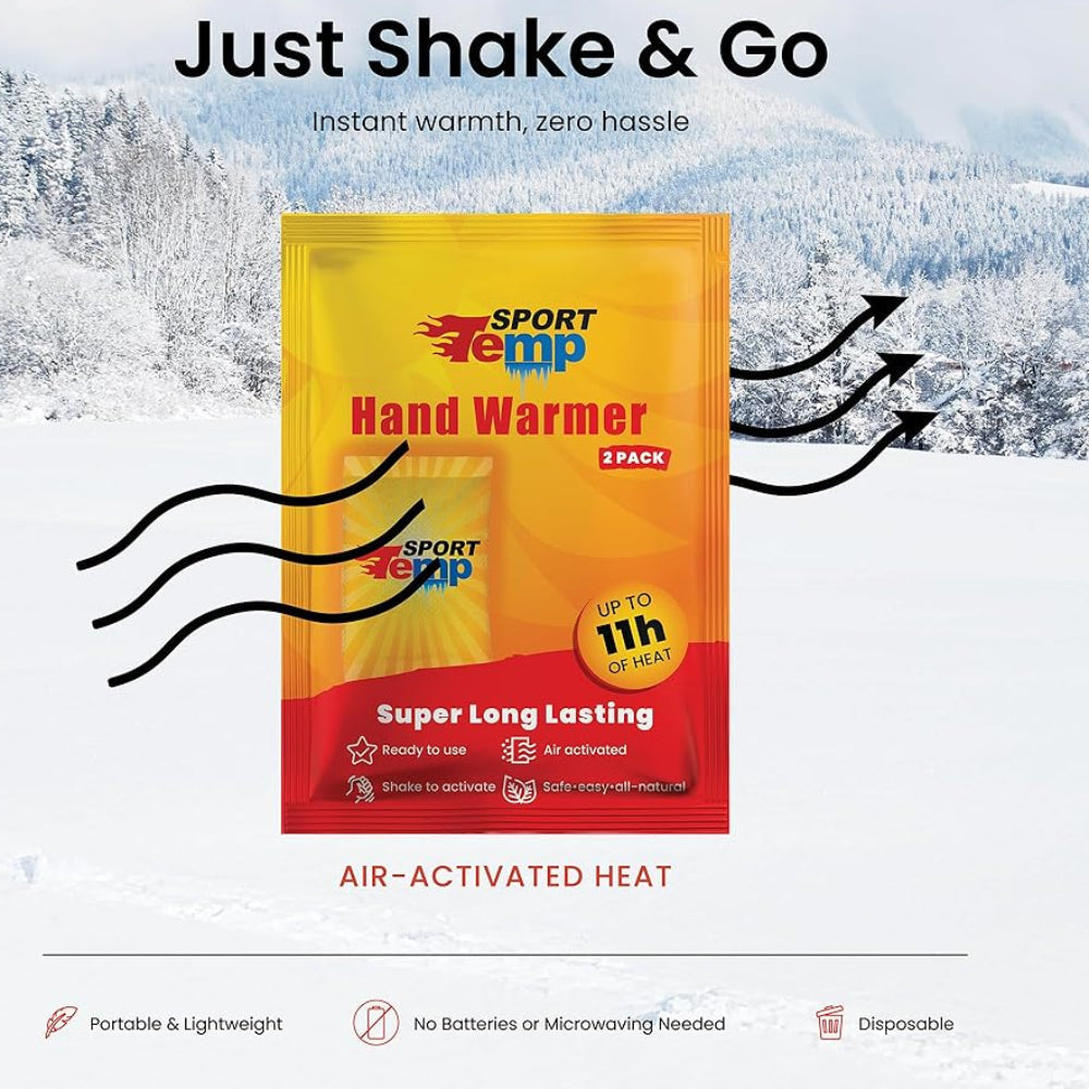 Disposable Hand Warmers Up To 11 Hours Pocket-Sized