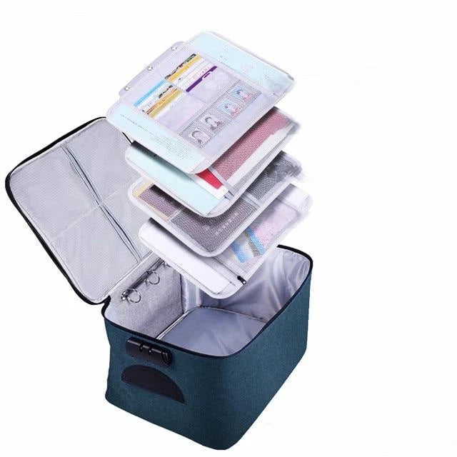 Document Case Lockable & Waterproof Multi-Compartment