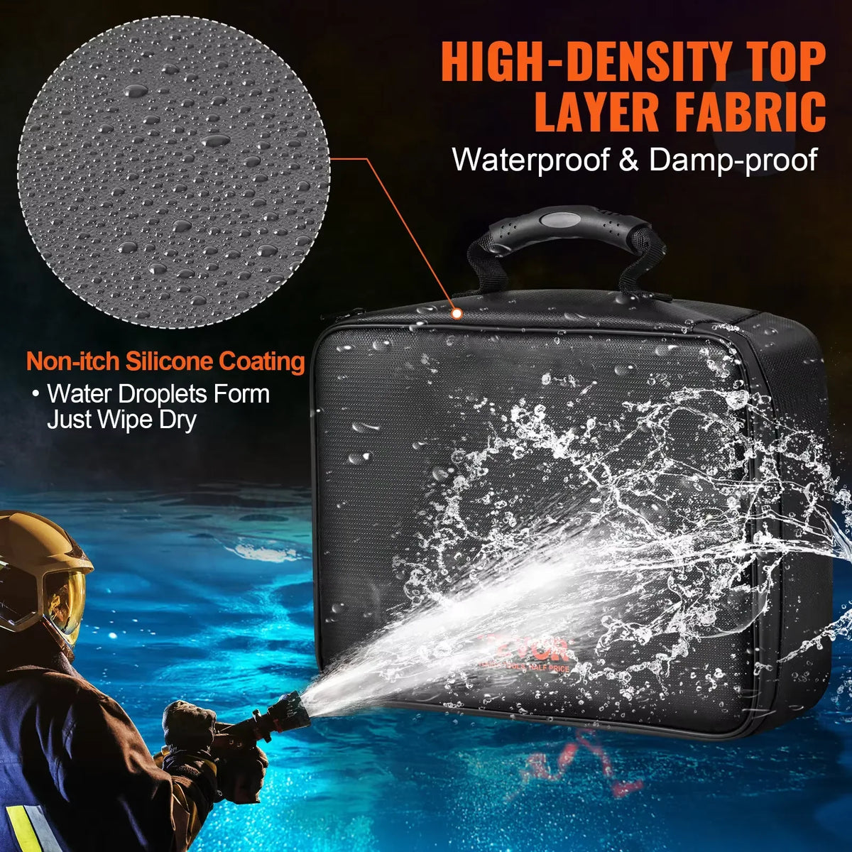 Document Organizer Bag Fireproof & Waterproof Fits US Letter