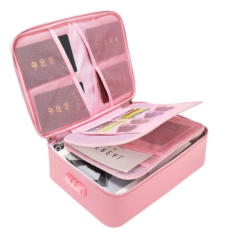 Document Organizer Bag Fireproof & Waterproof Fits US Letter