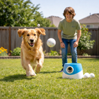 Dog Ball Launcher Automatic Adjustable Distance USB Rechargeable