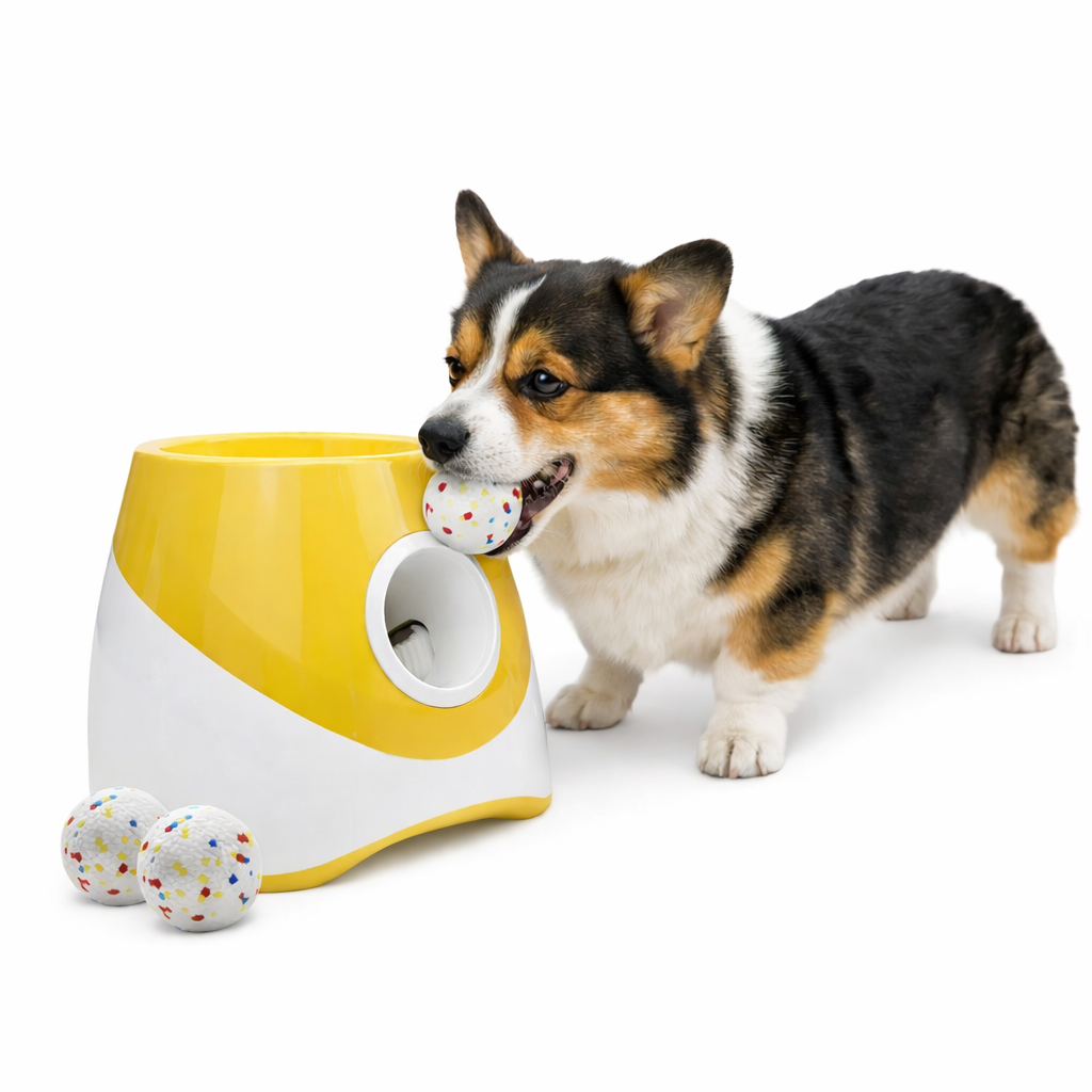 Dog Ball Launcher Automatic Adjustable Distance USB Rechargeable