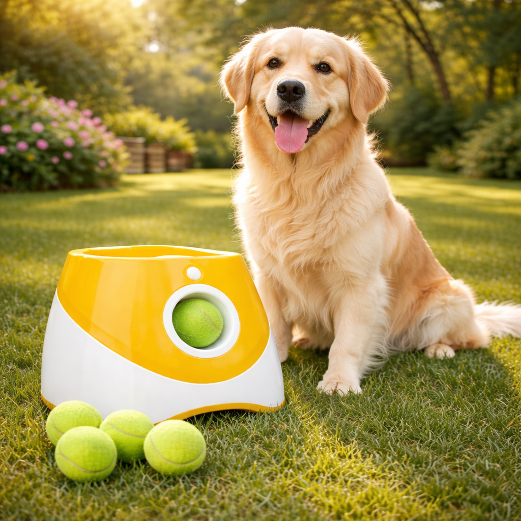 Dog Ball Launcher Automatic Adjustable Distance USB Rechargeable