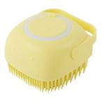 Dog Bath Brush Silicone Bristles & Shampoo Dispenser