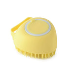Dog Bath Brush Silicone Bristles & Shampoo Dispenser
