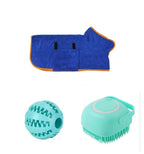 Dog Bath Brush Silicone Bristles & Shampoo Dispenser