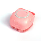 Dog Bath Brush Silicone Bristles & Shampoo Dispenser
