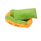 Dog Bed Bun-Shaped Walls Removable Washable Cushion Non-Slip Base