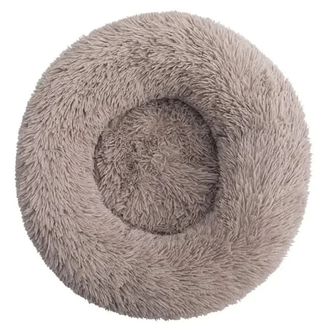 Dog Bed Calming Plush Donut Bolster Machine Washable