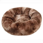 Dog Bed Calming Plush Donut Bolster Machine Washable