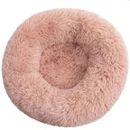 Dog Bed Calming Plush Donut Bolster Machine Washable