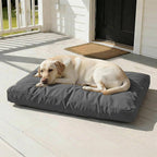 Dog Bed Chew-Resistant Canvas Plush Filling Non-Slip Bottom