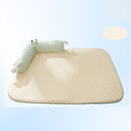 Dog Bed Cooling Fabric Non-Slip L-Shaped Pillow