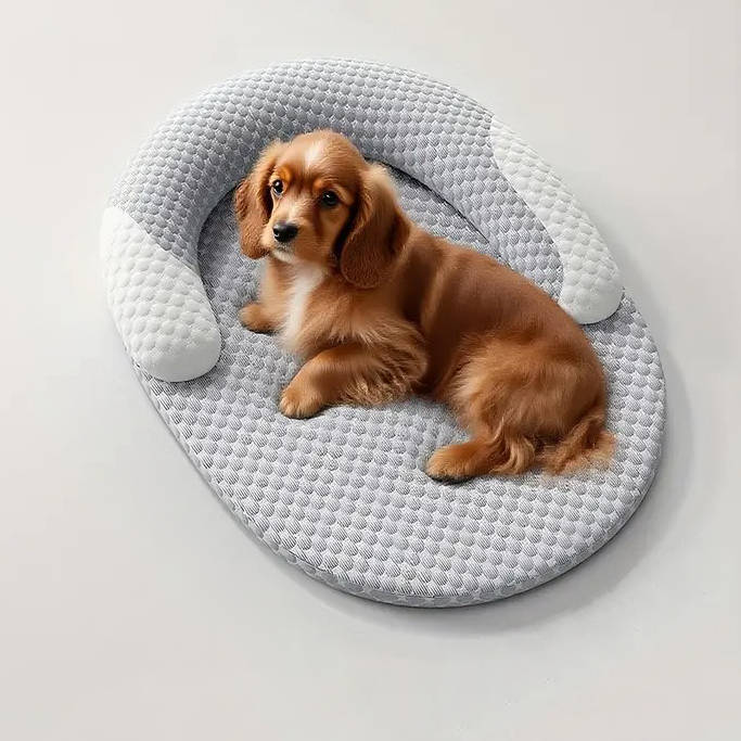 Dog Bed Cooling Fiber Airflow Foam Waterproof & Non-Slip