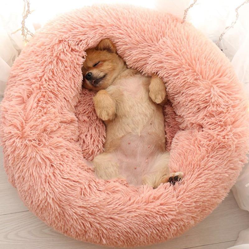 Dog Bed Donut Joint & Neck Support Faux Fur