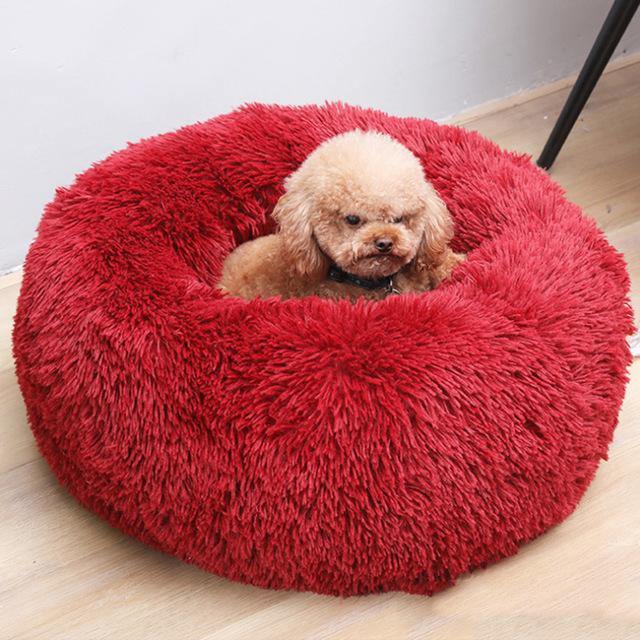 Dog Bed Donut Joint & Neck Support Faux Fur