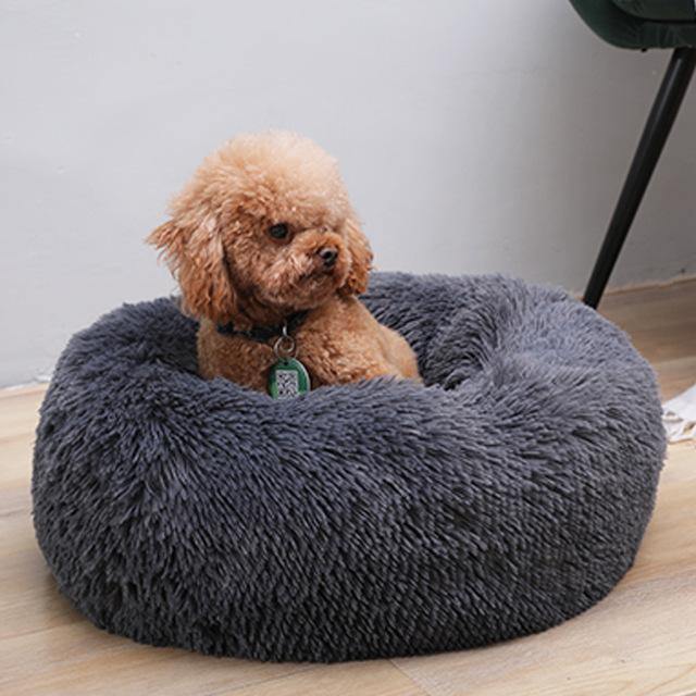 Dog Bed Donut Joint & Neck Support Faux Fur
