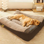 Dog Bed Orthopedic Elevated Headrest Removable Velvet Cover