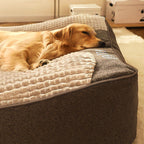 Dog Bed Orthopedic Elevated Headrest Removable Velvet Cover