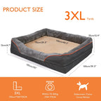 Dog Bed Orthopedic Foam Waterproof & Removable Cover