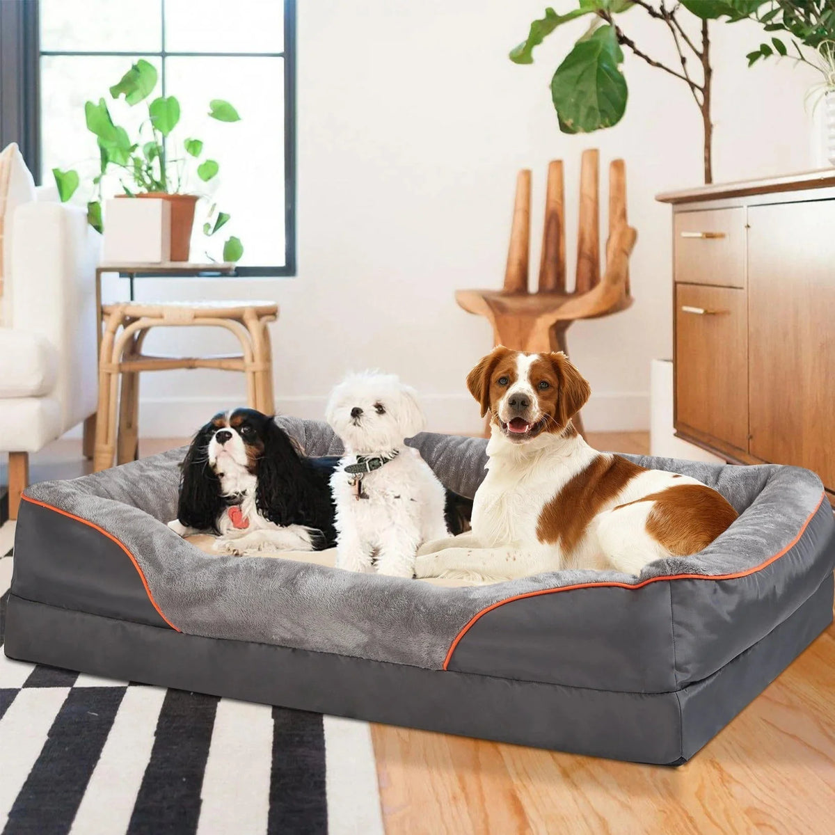 Dog Bed Orthopedic Foam Waterproof & Removable Cover