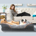 Dog Bed Orthopedic Foam Waterproof & Removable Cover