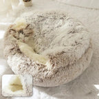 Dog Bed Plush Donut Ultra-Soft Anti-Slip & Machine Washable