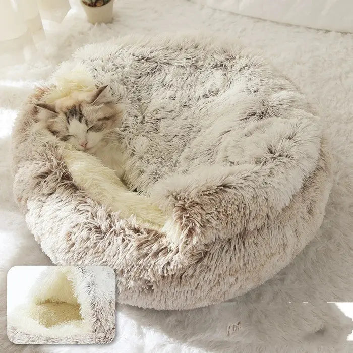 Dog Bed Plush Donut Ultra-Soft Anti-Slip & Machine Washable
