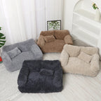 Dog Bed Plush Raised-Edge Removable Cover