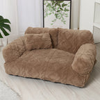 Dog Bed Plush Raised-Edge Removable Cover