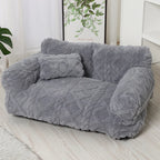Dog Bed Plush Raised-Edge Removable Cover